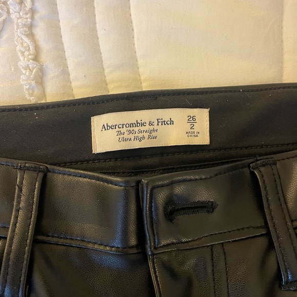 Black Abercrombie leather pants - Picture 3 of 3